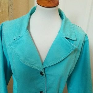 Ethyl Denim,😎Sale😎 L, blue, cotton blazer.